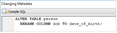 Renaming column